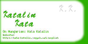 katalin kata business card